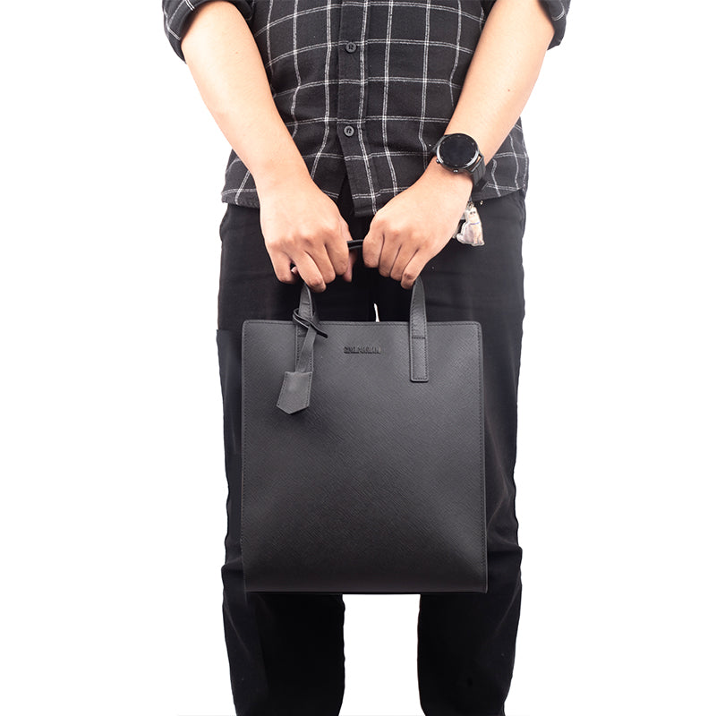 Tas Pria Tote Bag Gino Mariani Hanzou Black