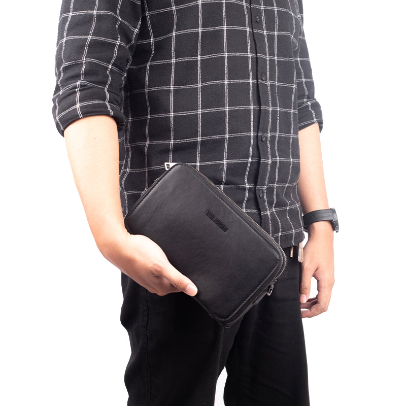 Clutch Pria Gino Mariani Hawari Black