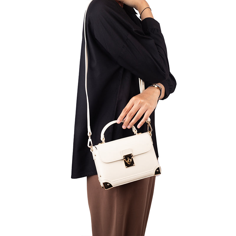 Tas Wanita Gino Mariani Top Handle Bag Debbie Off White