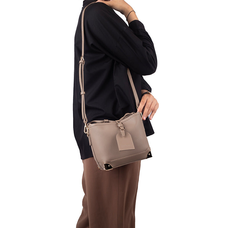 Tas Wanita Gino Mariani Shoulder Bag Berry Elephant Grey