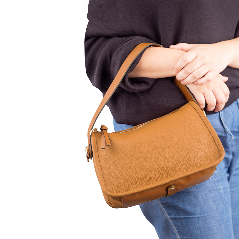 Tas Wanita Shoulder Bag Gino Mariani Allura Light Caramel