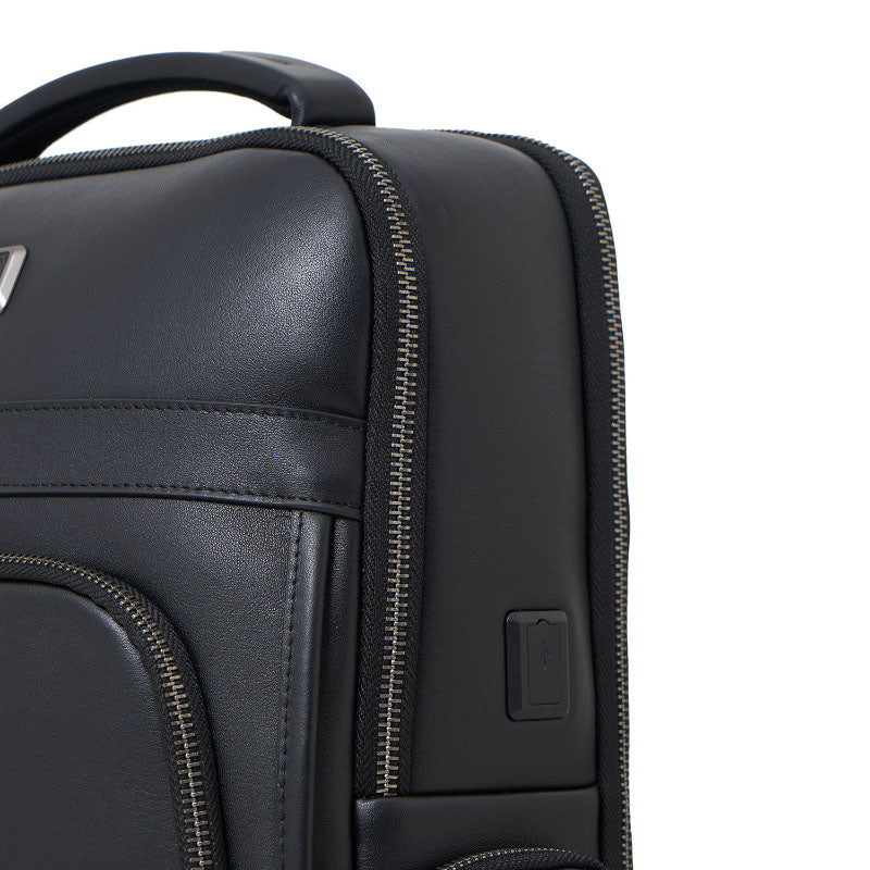 Backpack Tas Ransel Kulit Pria Gino Mariani Baron Black