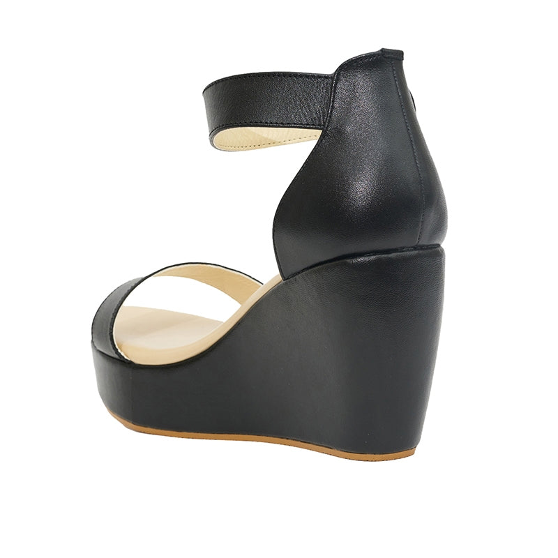Sepatu Wedges Wanita Gino Mariani Emmeline Hitam