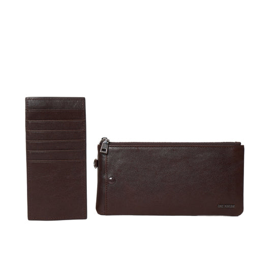 Pouch Kulit Pria Gino Mariani Elezar Brown