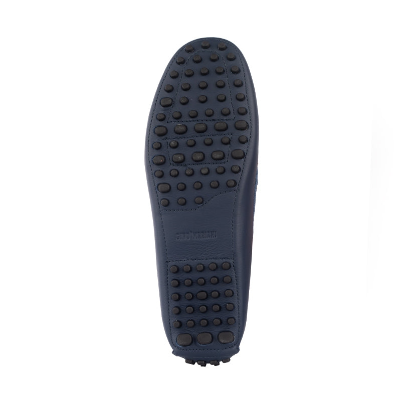 Sepatu Casual Wanita Loafer Moccasin Gino Mariani Ellen Navy