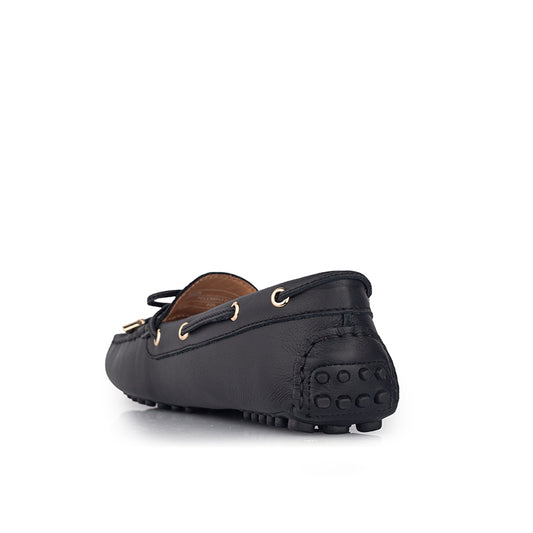 Sepatu Casual Wanita Loafer Moccasin Gino Mariani Ellen Black