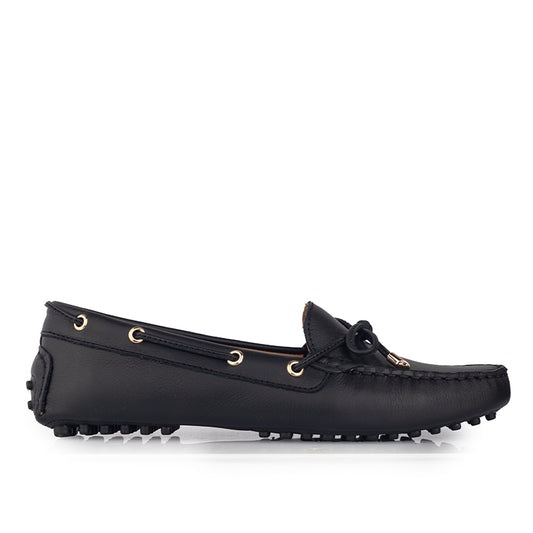 Sepatu Casual Wanita Loafer Moccasin Gino Mariani Ellen Black