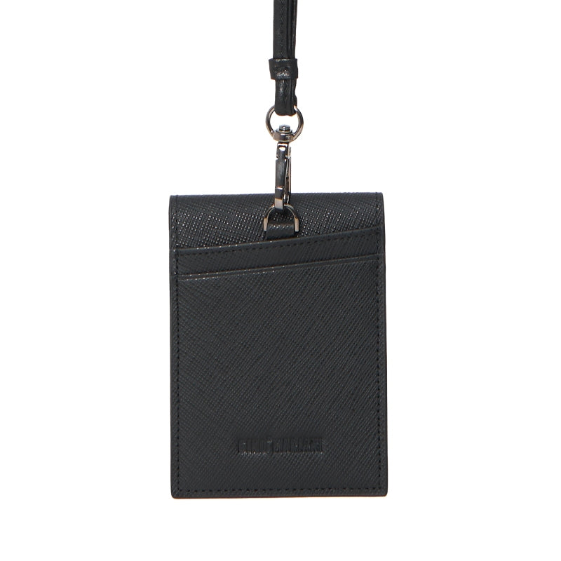 Lanyard Card Holder Kulit Gino Mariani Jenson Black