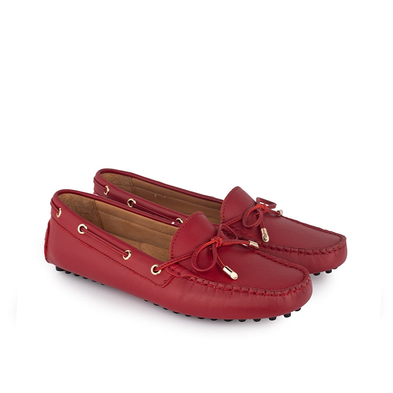 Sepatu Casual Wanita Loafer Moccasin Gino Mariani Ellen Red