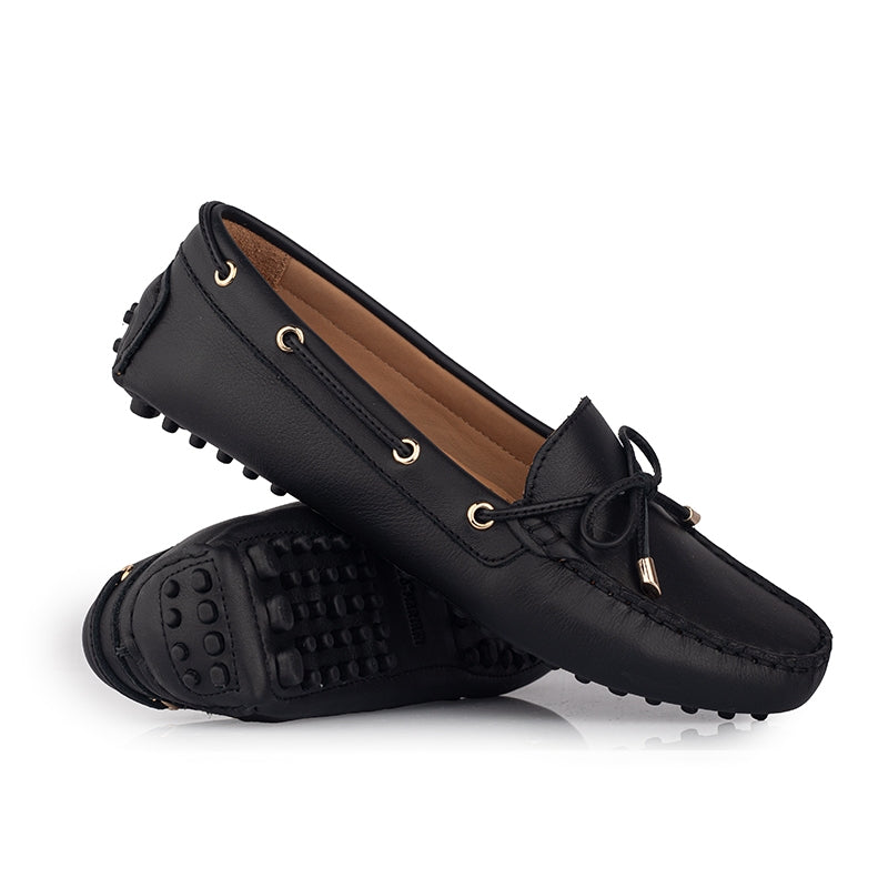 Sepatu Casual Wanita Loafer Moccasin Gino Mariani Ellen Black