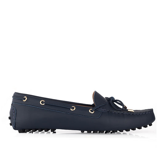 Sepatu Casual Wanita Loafer Moccasin Gino Mariani Ellen Navy