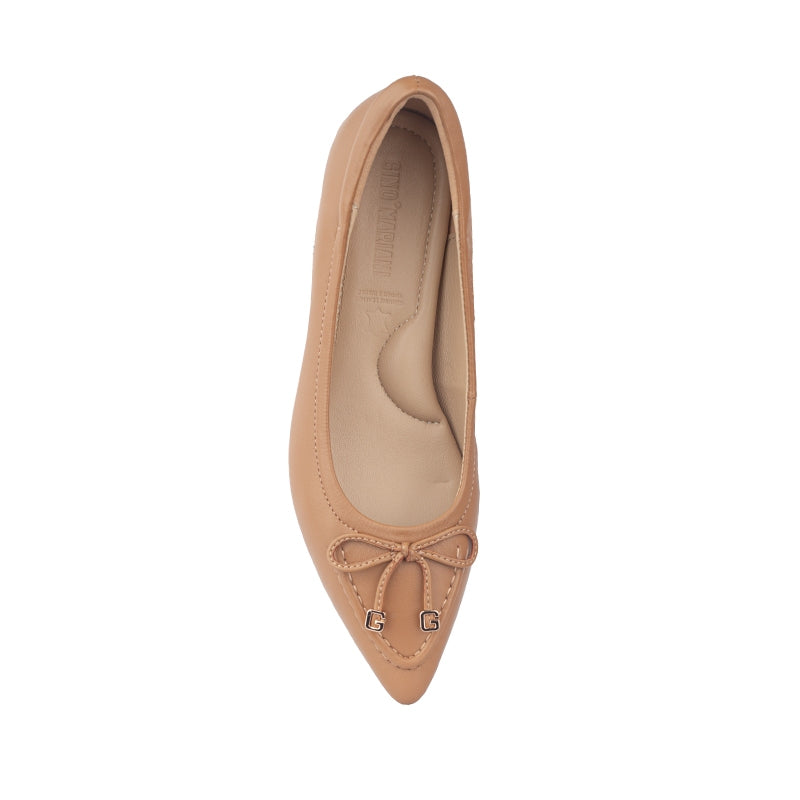 Sepatu Pantofel Formal Wanita Gino Mariani Edelina Light Brown