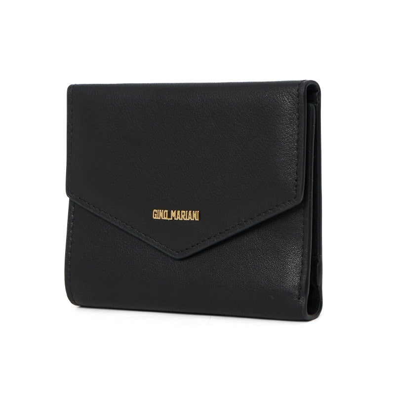 Dompet Kulit Lipat Wanita Gino Mariani Arianna Black