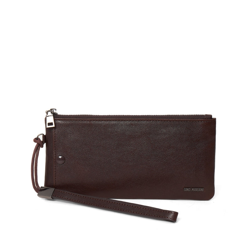 Pouch Kulit Pria Gino Mariani Elezar Brown
