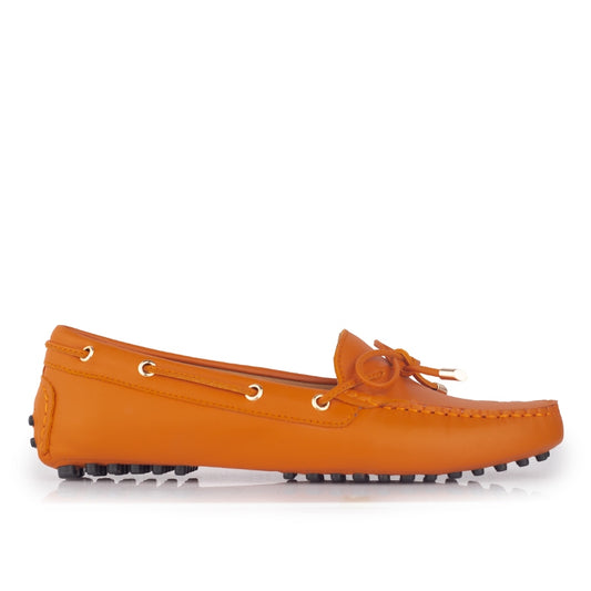 Sepatu Casual Wanita Loafer Moccasin Gino Mariani Ellen Orange