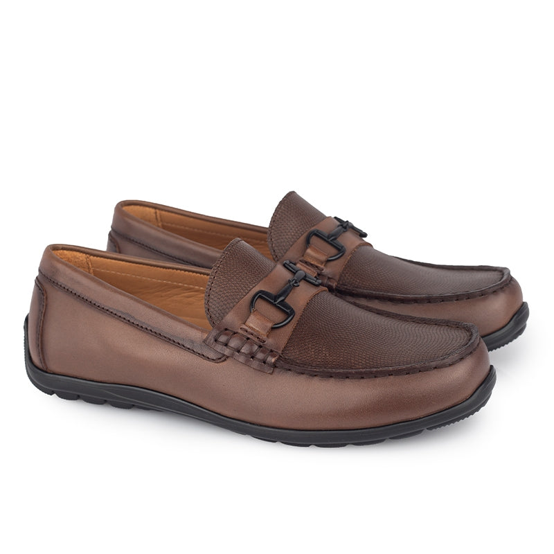 Sepatu Casual Pria Loafer Moccasin Gino Mariani Bartoli 9 Dark Brown