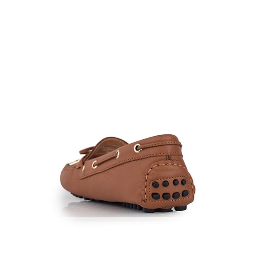 Sepatu Casual Wanita Loafer Moccasin Gino Mariani Ellen Light Brown