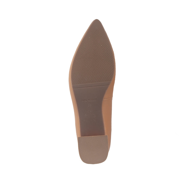 Sepatu Pantofel Formal Wanita Gino Mariani Edelina Light Brown