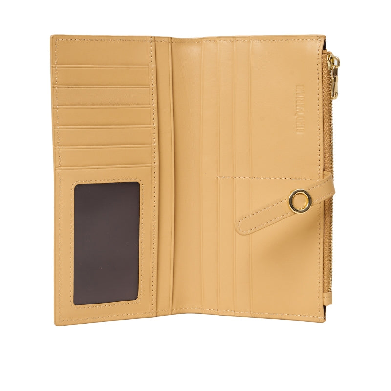 Dompet Panjang Kulit Wanita Gino Mariani Long Leather Wallet Angelica Beige