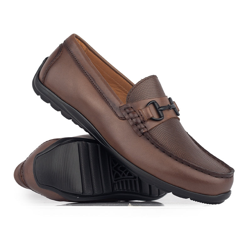 Sepatu Casual Pria Loafer Moccasin Gino Mariani Bartoli 9 Dark Brown