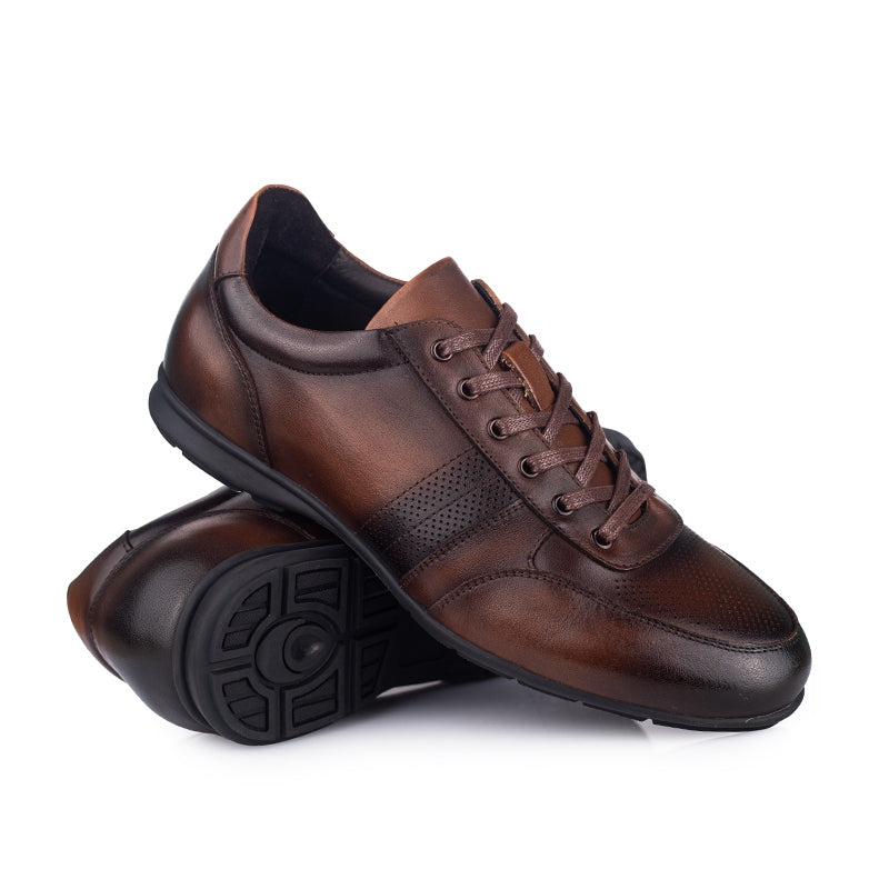 Sepatu Casual Formal Pria Gino Mariani Eziel Cokelat