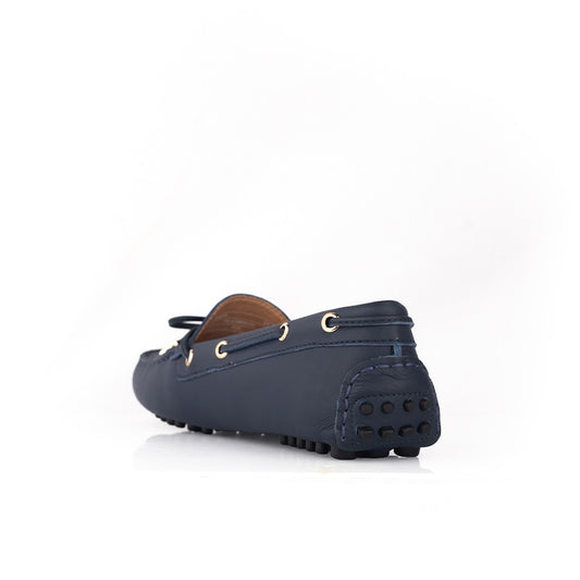 Sepatu Casual Wanita Loafer Moccasin Gino Mariani Ellen Navy