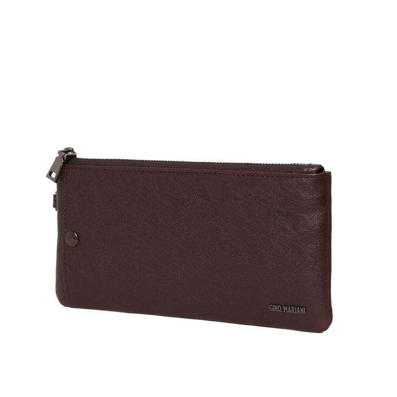Pouch Kulit Pria Gino Mariani Elezar Brown