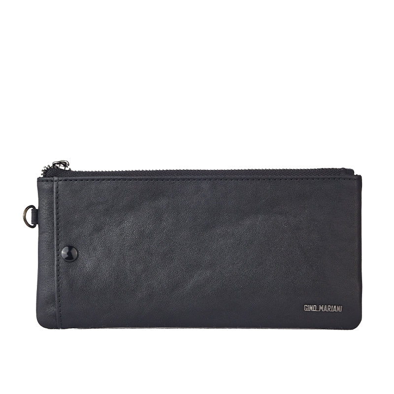 Pouch Kulit Pria Gino Mariani Elezar Hitam