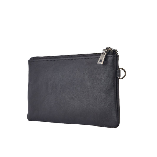 Pouch Kulit Pria Gino Mariani Elezar Hitam