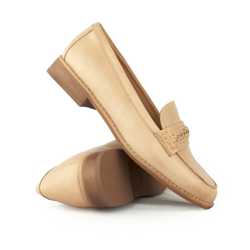 Sepatu Wanita Casual Loafer Gino Mariani Airuna Khaki