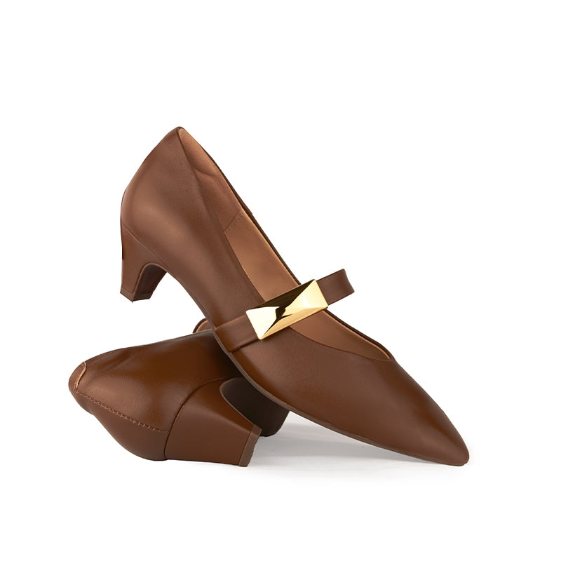 Sepatu Casual Formal Wanita Gino Mariani Alula Light Brown