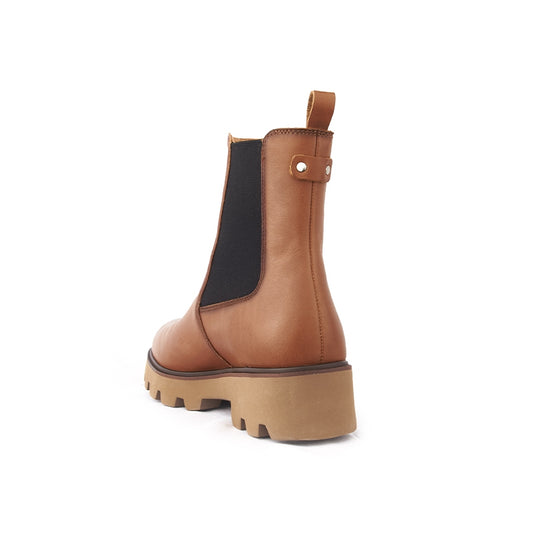 Sepatu Boots Wanita Kulit Gino Mariani Airy Tan