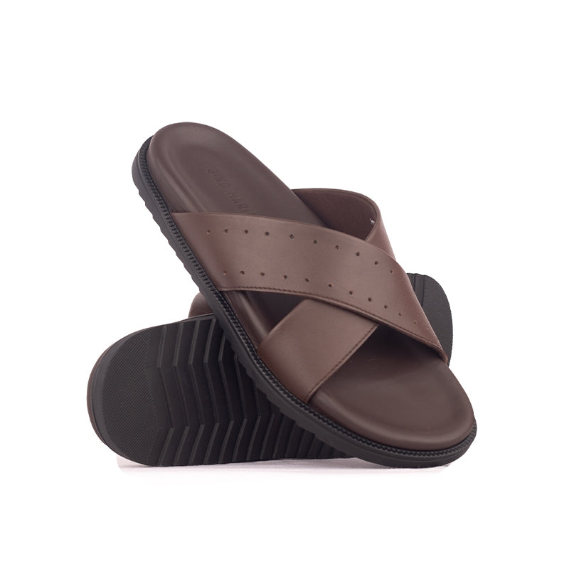 Sandal Kulit Pria Gino Mariani Harison Brown
