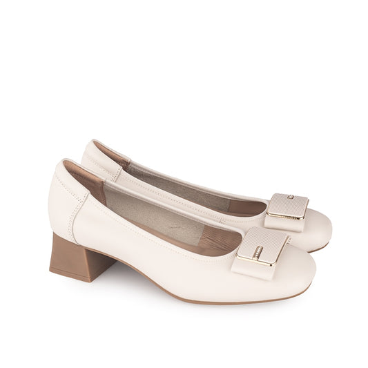 Sepatu Pantofel Formal Wanita Gino Mariani Deana Off White