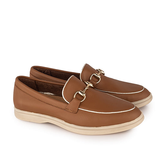Sepatu Wanita Casual Loafer Moccasin Gino Mariani Emery 5 Light Brown