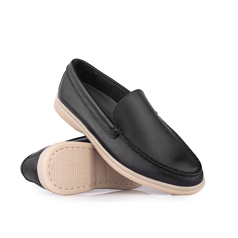 Sepatu Pria Casual Loafer Moccasin Gino Mariani Edison 1 Black