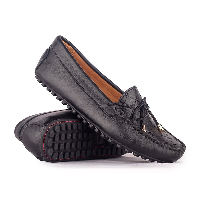 Sepatu Casual Wanita Loafer Moccasin Gino Mariani Estelle 2 Black