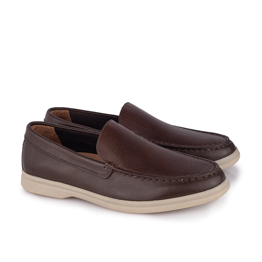 Sepatu Pria Casual Loafer Moccasin Gino Mariani Edison 1 Brown