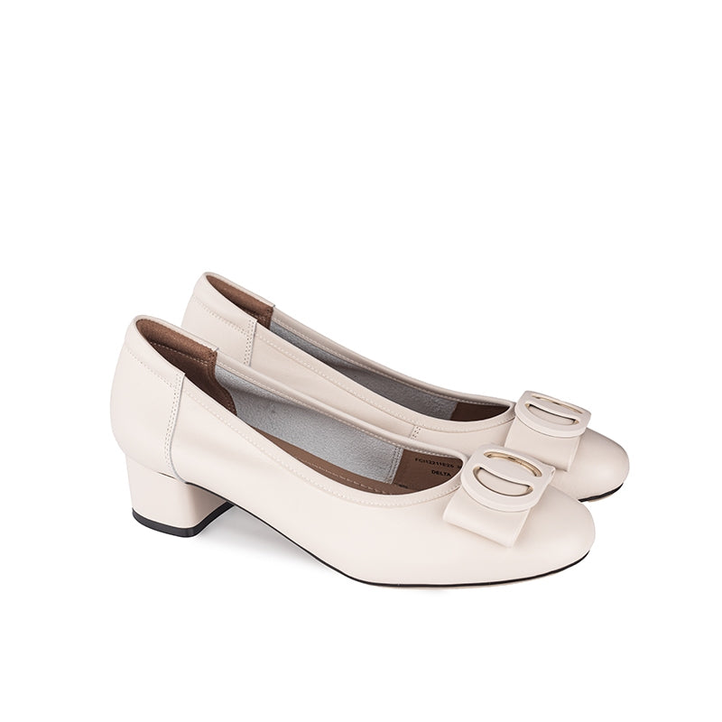 Sepatu Pantofel Formal Wanita Gino Mariani Delta Apricot