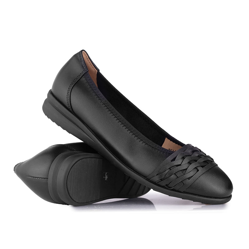 Sepatu Ballet Flats Wanita Gino Mariani Della Hitam