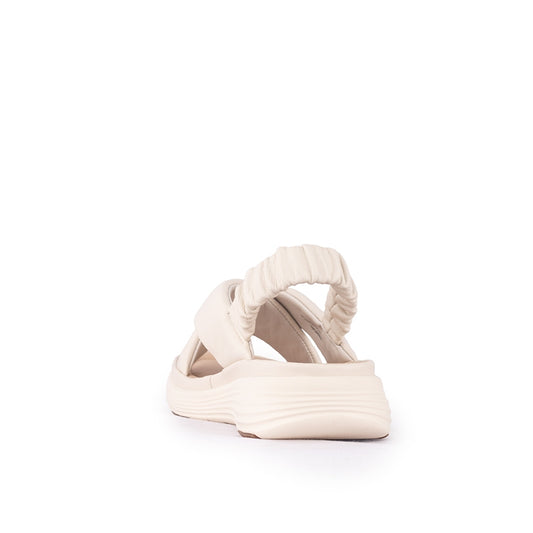 Sandal Strap Sling Back Wanita Casual Gino Mariani Brianna Off White