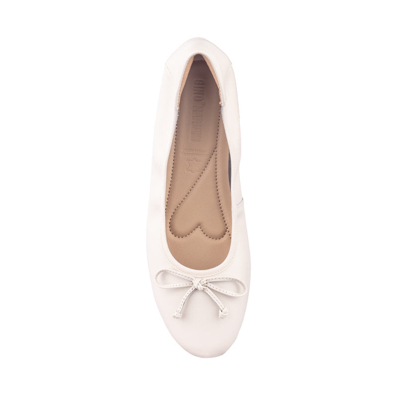 Sepatu Ballet Flats Wanita Gino Mariani Britney Off White