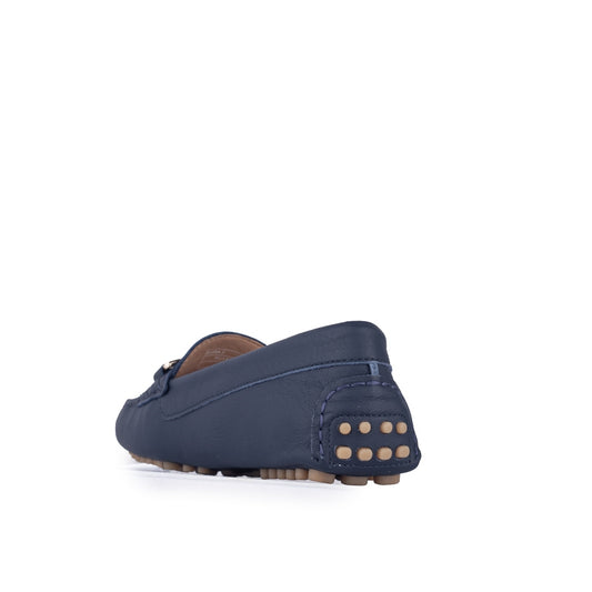 Sepatu Casual Wanita Loafer Moccasin Gino Mariani Elora 2 Navy