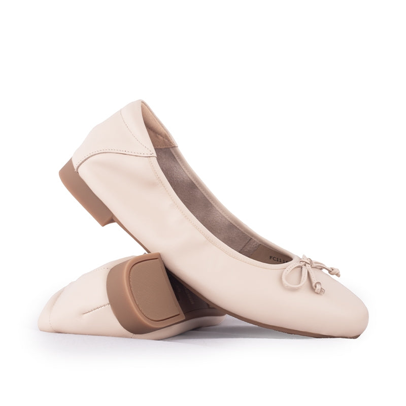 Sepatu Ballet Flats Wanita Gino Mariani Britney Light Brown