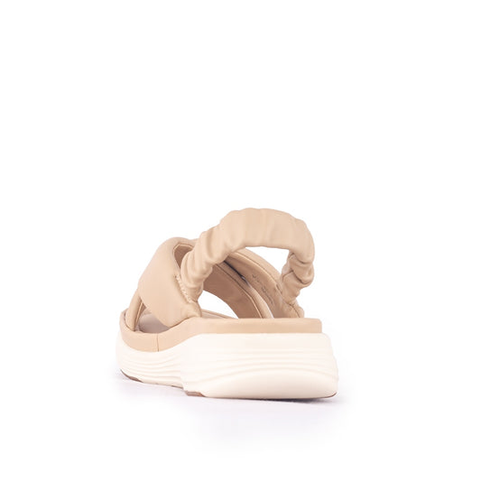 Sandal Strap Sling Back Wanita Casual Gino Mariani Brianna Apricot