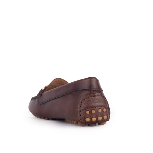 Sepatu Casual Wanita Loafer Moccasin Gino Mariani Elora 1 Brown