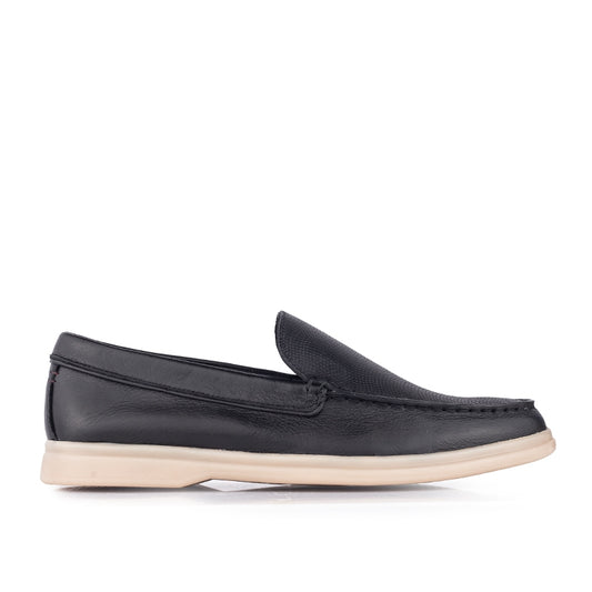 Sepatu Pria Casual Loafer Moccasin Gino Mariani Edison 1 Black