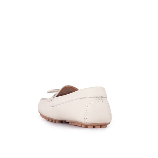 Sepatu Casual Wanita Loafer Moccasin Gino Mariani Estelle 2 Bone White
