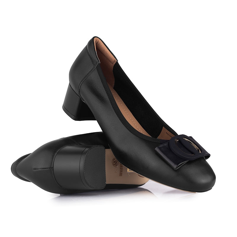 Sepatu Pantofel Formal Wanita Gino Mariani Delta Hitam