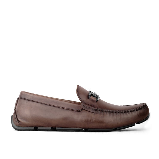 Sepatu Casual Pria Loafer Moccasin Gino Mariani Bartoli 8 Coklat